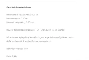SIEGE SELLE DALTON DE FRANCE DLV FICHE TECHNIQUE